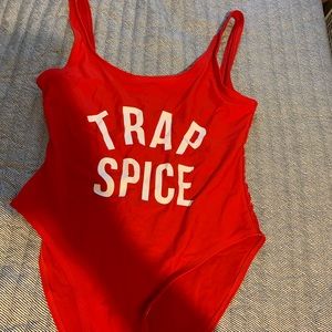 Trap spice bodysuit /bathing suite medium
